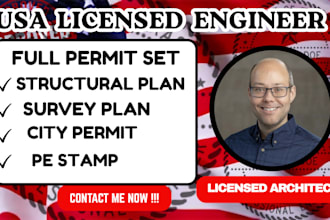 license architectural structural engineering mep staircase survey plan usa stamp