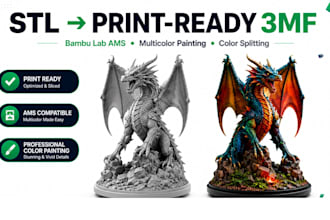 convert stl to print ready 3mf for bambu lab multicolor 3d printing