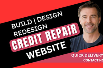 design credit repair website with automation setup and sales funnel