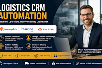 create logistics CRM automation using mercury gate,tailwind tms, and rose rocket