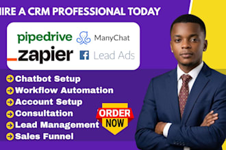 facebook lead ads pipedrive manychat vap booking automation zapier integration