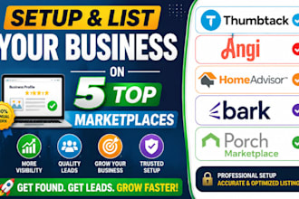 setup list your business on thumbtack angi homeadvisor barkcom porch marketplace