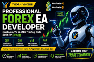 develop mt4 mt5 trading robot, forex trading bot, expert advisor mql4 mql5