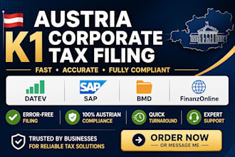 prepare austria corporate tax k1 filing using datev sap bmd and finanzonline