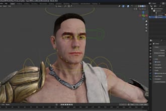 create semi realistic 3d metahuman, stylized character for in game ue5 and unity