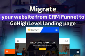 migrate your website from CRM funnel to gohighlevel landing page