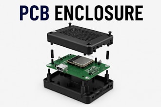 design esp32 pcb enclosure, solidworks fusion360 iot electronic housing cads