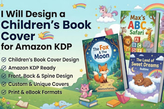 design childrens book cover for KDP