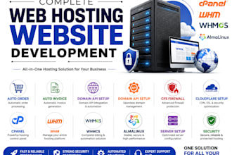 complete web hosting setup developement cpanel whm whmcs