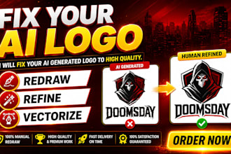 edit, update, modify, and recreate your ai logo in vector