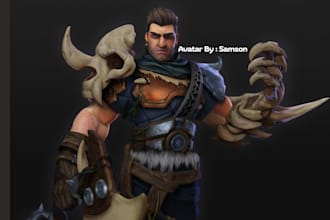 design 3d game character, character modeling, 3d character rigging for game