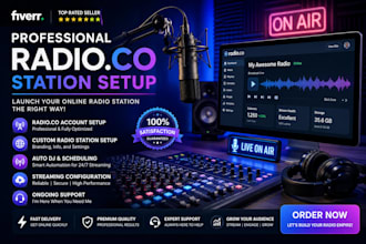 set up a professional online radio station on radio college