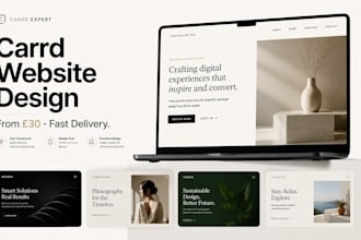 build a professional carrd website design for your brand or portfolio