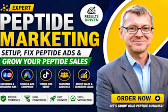 do peptide marketing, peptide ads and grow your peptide sales