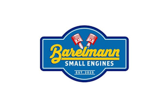 design vintage lawnmower repair shop logo