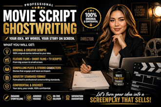 write movie script screenplay screenwriting TV series script writing film script