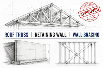design roof truss plans retaining wall and wall bracing architect drawings
