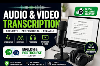 transcribe audio, video, interviews and meetings accurately