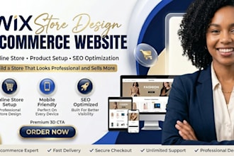 create wix ecommerce website, wix online store design wix website optimization