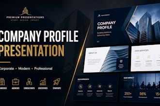 design a professional company profile presentation