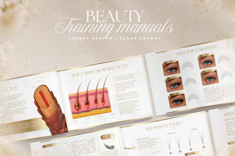 create or redesign training manuals for beauty and med spa businesses