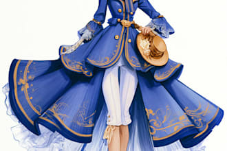 create custom fashion illustration in watercolor style