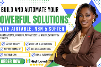 setup airtable automation,airtable crm n8n ai softr webapp and airtable database