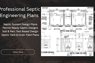 design septic system plans based on soil report and perc test