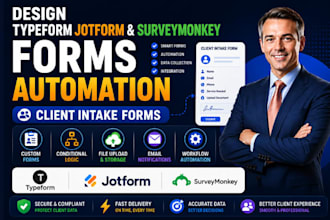 design typeform jotform and surveymonkey forms automation and client intake form