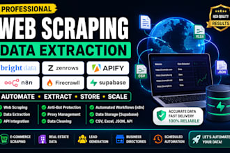 provide web scraping data extraction apify bright data zenrows firecrawl n8n