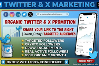 grow organic x twiter followers twitter marketing and promotion