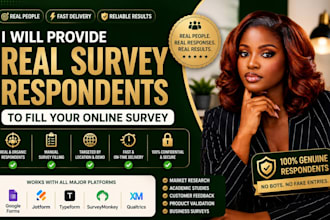 provide real survey respondents to fill your online survey