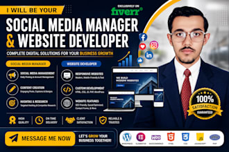 be website developer and social media manager