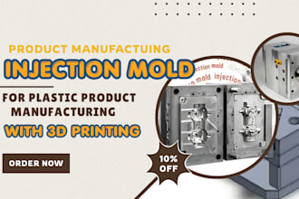 do 3d cad design, injection molding and prototyping for 3d printing in fusion360