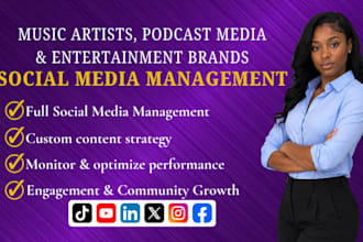 be your music artist podcast media entertainment brand social media manager