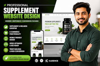 design a high converting supplement and wellness website