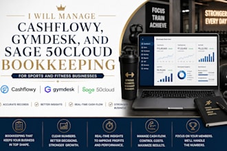 manage cashflowy gymdesk sage 50cloud bookkeeping for sports fitness and gyms