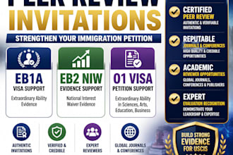 secure peer review invitations for eb1a eb2 niw o1 uscis petitions