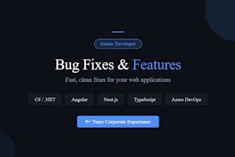 fix bugs in your csharp, angular, or nextjs application