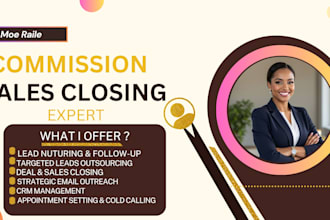 commission based sales closer, sdr, sales representative and cold caller