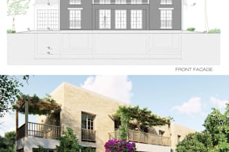 design architectural masterplan and create 3d model renders