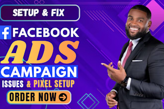 setup and fix facebook page, fb ads campaign, meta ads manager, pixel issues