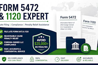 file late form 5472 and 1120 with reasonable cause penalty relief