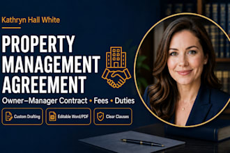draft a custom and professional property management agreement contract