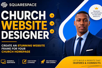 build a faith based squarespace website for church ministry