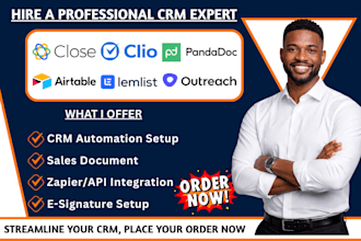 do close crm airtable outreach clio lemlist lead generation automation pandadoc