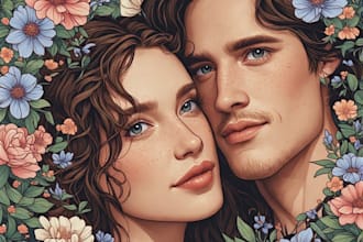 design couple portrait wedding portrait