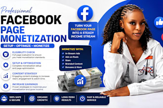 setup facebook page monetization and content monetization