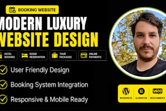 create a modern luxury wordpress woocommerce website design