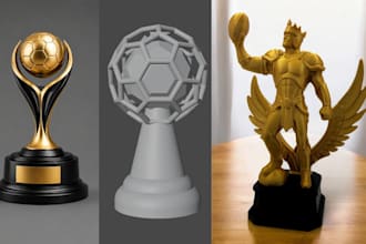 design custom 3d trophy award medal 3d coin model for printing